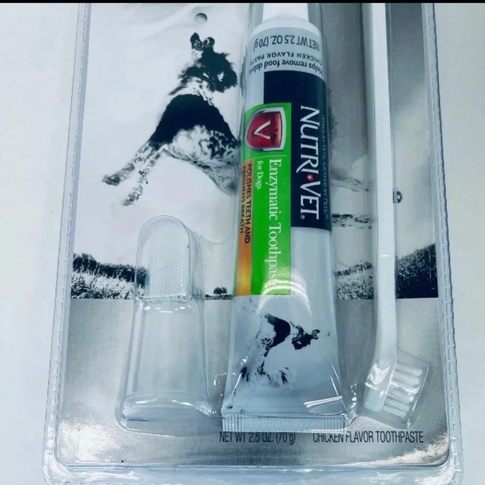 New Nitri Vet Dental Hygiene Kit Dog Toothpaste And Brush - 87491